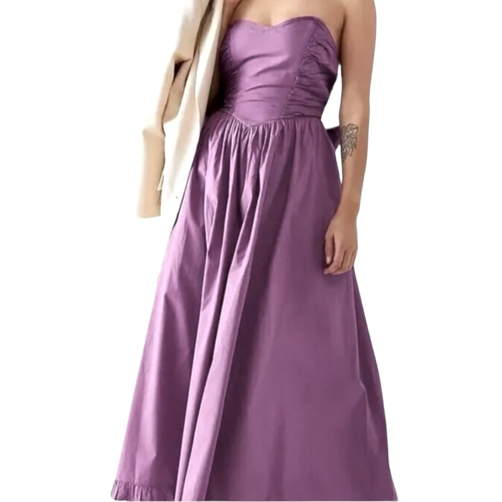 FREE PEOPLE Cohen Poplin Midi Dress Lavender 100% cotton Size Large NWOT